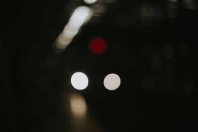 Defocused image of illuminated lights