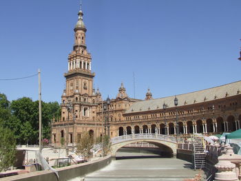 View of historical building against clear sky