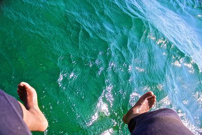 Low section of people on beach