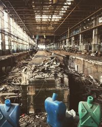 Interior of abandoned building