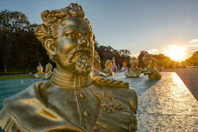 Statue of buddha against sky