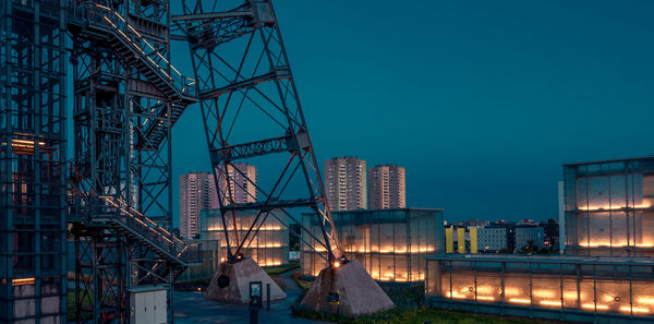 Panorama of the city of katowice seen from the premises of the silesian museum, 