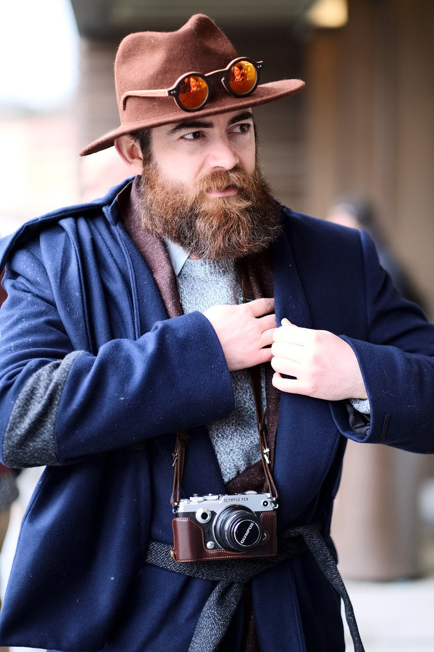 beard, one person, people, only men, one man only, close-up, well-dressed, flat cap, adult, adults only, outdoors, day