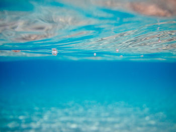 Close-up of swimming pool in sea