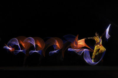 Light painting at night