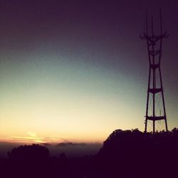 Low angle view of sky at sunset