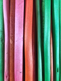 Full frame shot of colorful wood