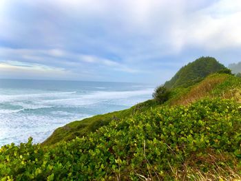 Scenic view of sea against sky