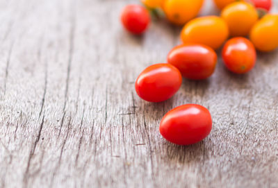 Close-up of tomatoes on table