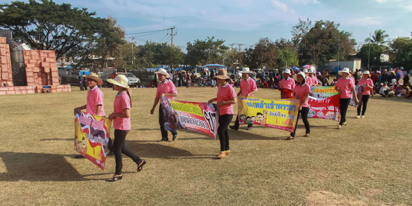 Group of people on the ground