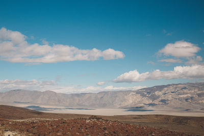 Scenic view of desert against sky