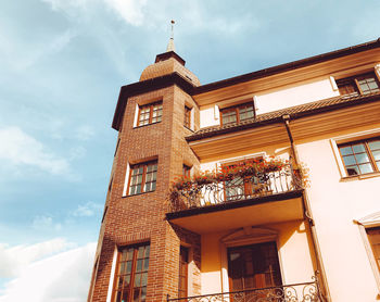 Low angle view of building against sky