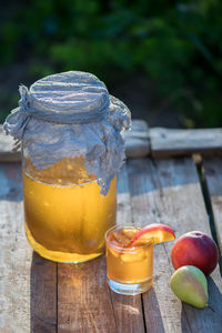 Close-up of drink on table