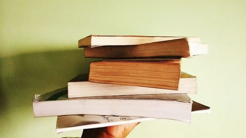 Close-up of stack of firewood