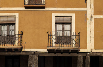 Low angle view of an old building in ayllon, spain