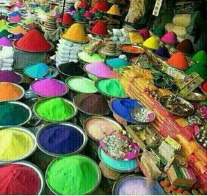 Full frame shot of colorful market stall