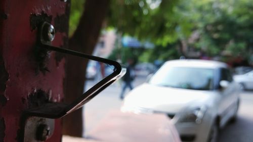 Close-up of vintage car