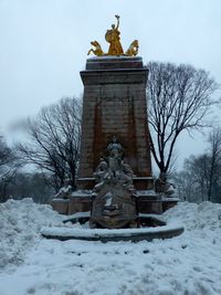 Statue in snow