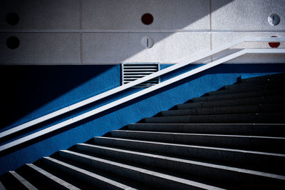 High angle view of staircase