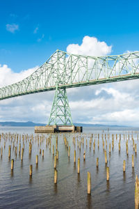 A view of the astoria-megler bridge in astoria, oregon.