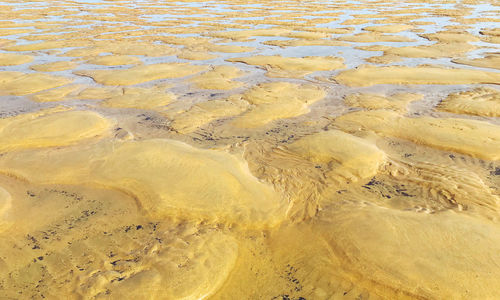 High angle view of sand dune