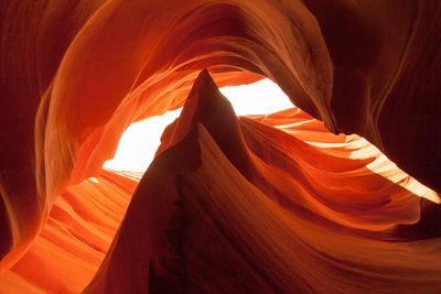 Low angle view of rock formation