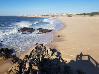 Panoramic view of beach against sky