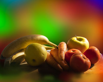 Close-up of apples on table
