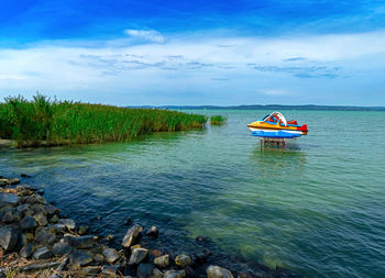 Scenic view of river against sky