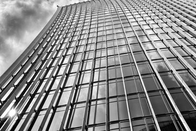 Low angle view of modern building against sky