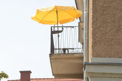 Low angle view of parasol