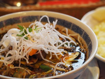 Close-up of asian food