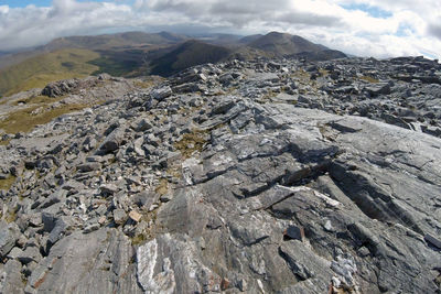 Aerial view of rocky mountains