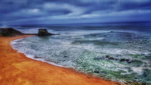 Close-up of sea against sky