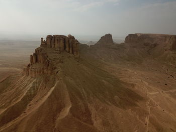 Scenic view of desert against sky