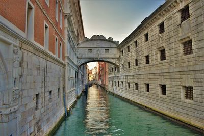 Canal amidst buildings in city