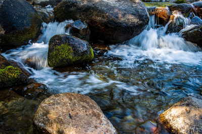 Scenic view of waterfall