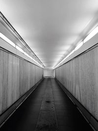 View of empty subway tunnel