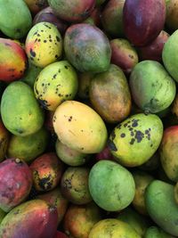 Full frame shot of fruits for sale in market