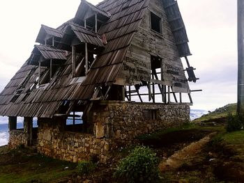 Low angle view of built structure against sky