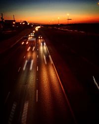 Railroad tracks at sunset