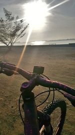 Sun shining through clouds