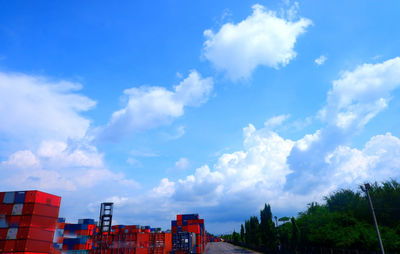 Low angle view of buildings against sky