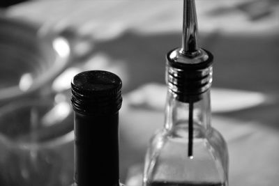 Close-up of wine bottle