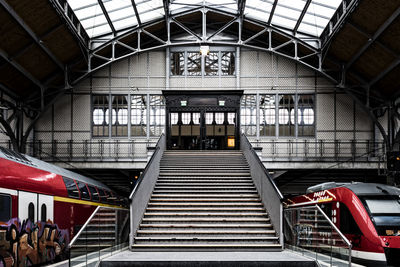 View of railroad station platform