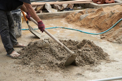 Man working at construction site