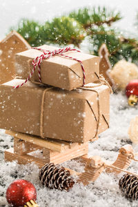 Close-up of ice cream in box