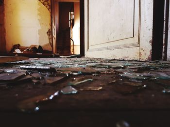 Close-up of abandoned house