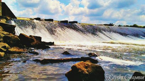 Panoramic view of waterfall
