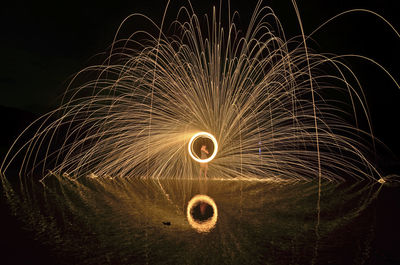 Light painting at night